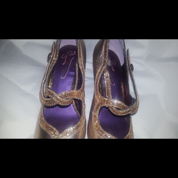 Poetic License gold dorothys dream shoes glitter Size 8 - Picture 3 of 11